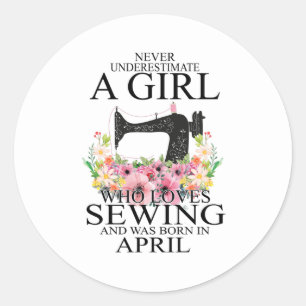 Adesivo costura Quem Adora Sewing E Era Nascer De Abril