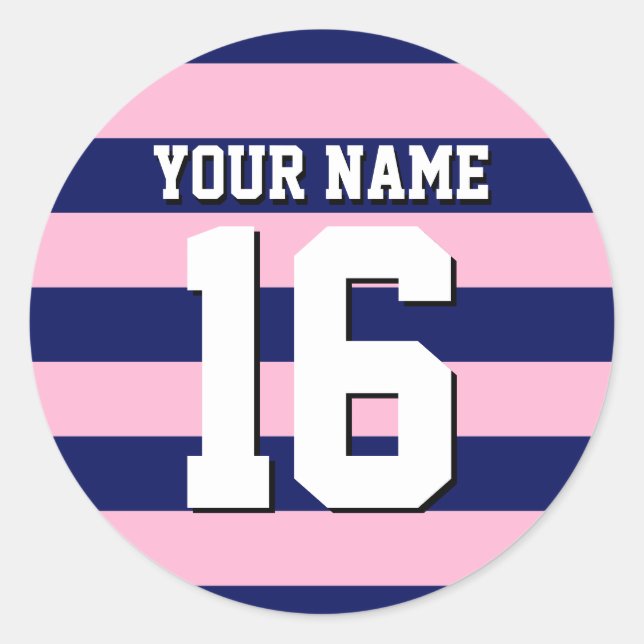 Adesivo Cot Candy Pink Marinho Blue Team Jersey Preppy Str (Frente)