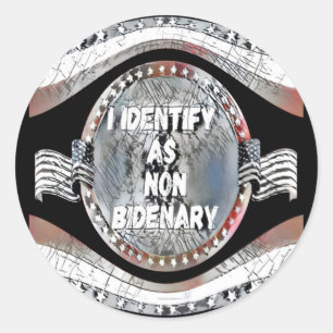 Adesivo Cota Anti Joe Biden, Eu Identifico Como Não-Bidená