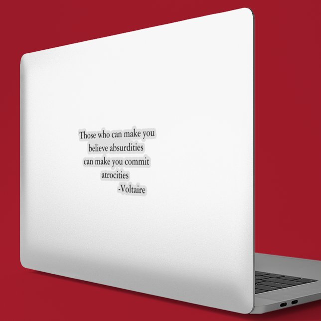 Adesivo Cota de Aviso de Voltaire (Criador carregado)