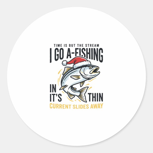 Adesivo Cota de fluxo de pesca de Natal Design (Frente)