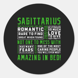 Adesivo Cota de Personalidade de Sagitário Astrologia Engr