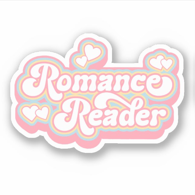 Adesivo Cota do Lover do Livro Retro do Romance Reader Pas (Frente)