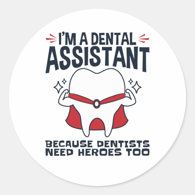 Adesivo Cota Heroínas Engraçadas do Assistente Dental (Frente)