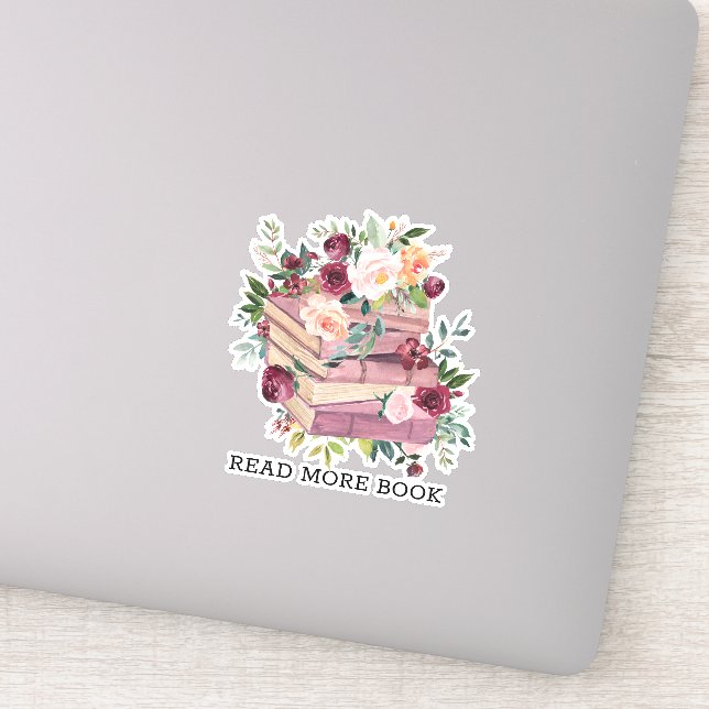 Adesivo Cotação de Leitura de Folha de Água e Rosa (Detalhe)