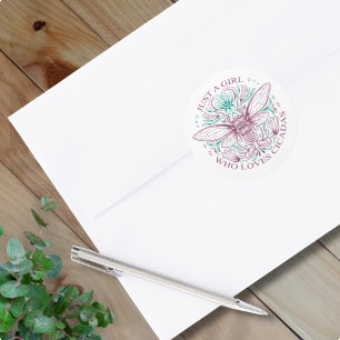 Adesivo Cotação Elegante de Insetos de Cicada para Raparig