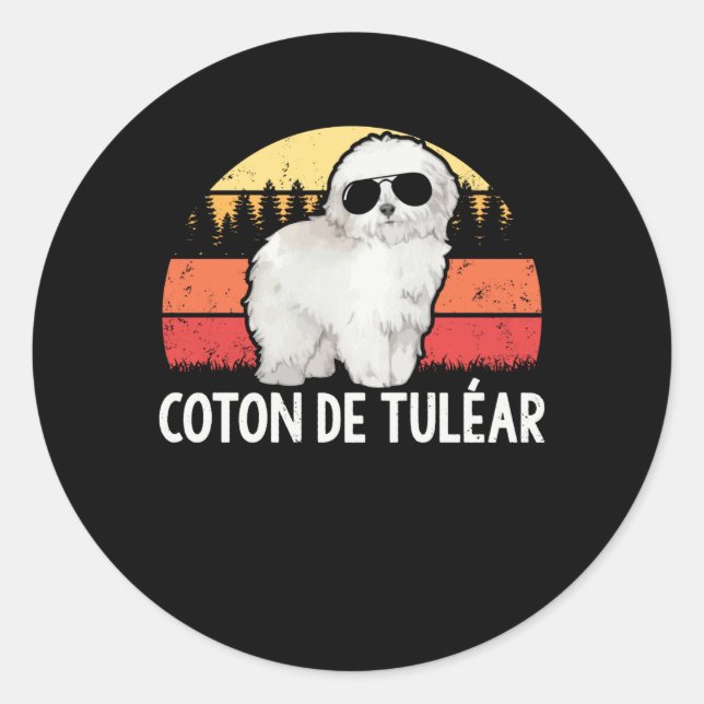 Adesivo Coton de Tulear | Proprietário do cão Coton de Tul (Frente)