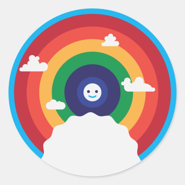 Adesivo Cotovelo colorido bonito com sol feliz (Frente)