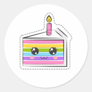 Adesivo Cotovelo-cotovelo-cake Kawaii Sticker