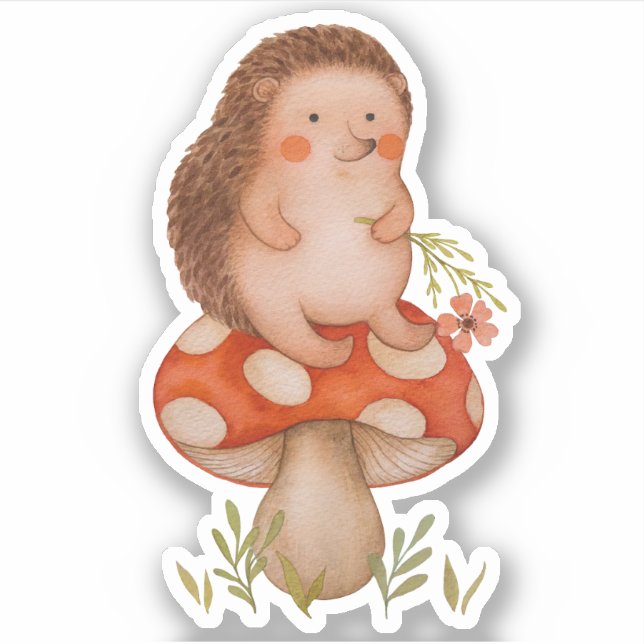 Adesivo Cotovelo De Aquarela Cuja Cama Se Encontra Num Cog (Frente)