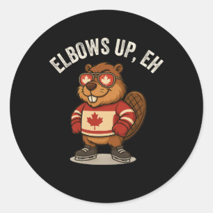 Adesivo Cotovelos Acima Eh Beaver Maple Leaf Camisa Funny