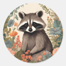 Adesivo Cottagecore Cute Raccoon