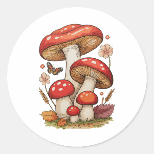 Adesivo Cottagecore de Cogumelos Sublimação Goblincore