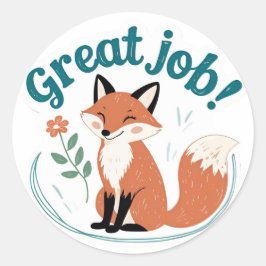 Adesivo Cottagecore Fox "Great Job" Sticker Set