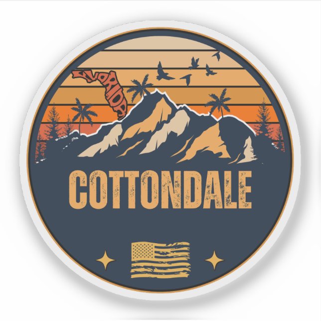 Adesivo Cottondale, Flórida  (Frente)