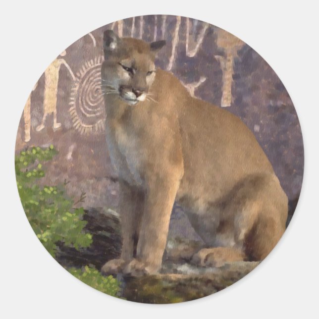 Adesivo Cougar e Pictografias (Frente)