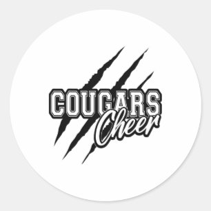 Adesivo Cougars Cheer Time de Cheerleading de Volta à Esco