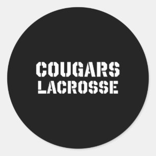 Adesivo Cougars Lacrosse Vintage Clique em Lax Mascot Team