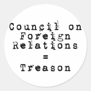 Adesivo Council on Foreign Relations = traição