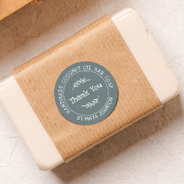 Adesivo Country Balsam Green Handmade Obrigado