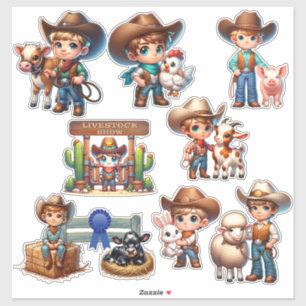 Adesivo Country Fair Livcabeças Show Little Cowboy Stick