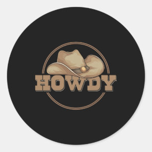 Adesivo Country Howdy Cowboy Hat Western Cowboy