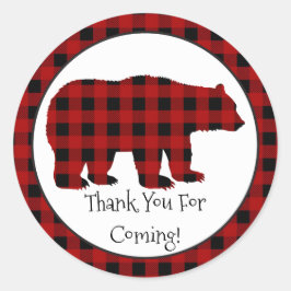 Adesivo Country Lumberjack Bear Muito obrigado, viciado em