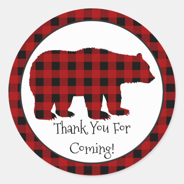 Adesivo Country Lumberjack Bear Muito obrigado, viciado em (Frente)