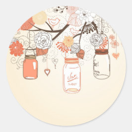 Adesivo Country Mason Jar Sticker Orange