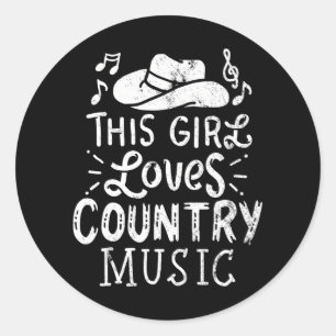 Adesivo Country Music Western Hat Musical