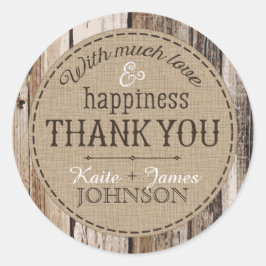 Adesivo Country Wood Planks Rustic Obrigado Rótulo De Casa