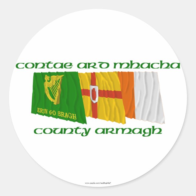 Adesivo County Armagh Flags (Frente)