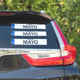 Adesivo County Mayo Irish Reg Plate Decal Stickers x 3