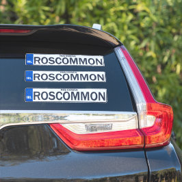 Adesivo County Roscommon Irish Reg Plate Decal Stickers x3