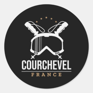 Adesivo Courchevel França Ski Resort Vintage Skiing Snowbo