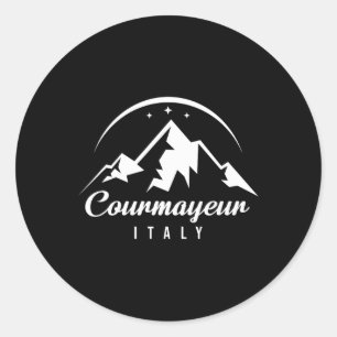 Adesivo Courmayeur Itália Ski Resort Esquiando Snowboard S