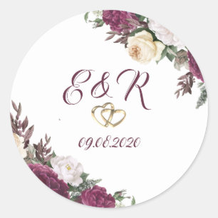 Adesivo Couro Floral Burgundy Diamantes Dourados Casamento