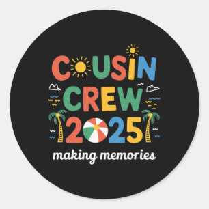 Adesivo Cousin Crew 2025 Family Matching Boys Girls Primo