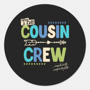 Adesivo Cousin Crew 2025 Memórias do Fazer Férias da Famíl