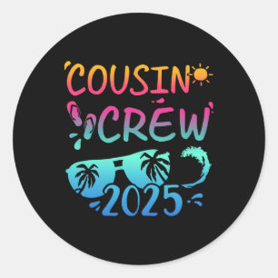 Adesivo Cousin Crew 2025 Para Férias De Verão