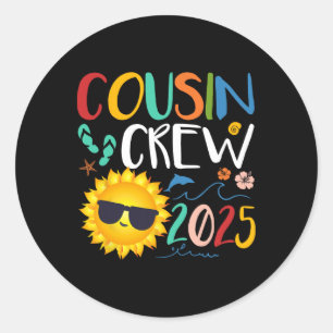 Adesivo Cousin Crew 2025 Shirt Family Vacation Beach