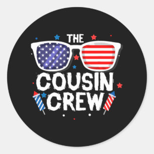 Adesivo Cousin Crew 4 de julho Família Patriótica American
