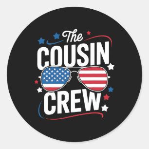 Adesivo Cousin Crew 4 de julho Matando Família Patriótica