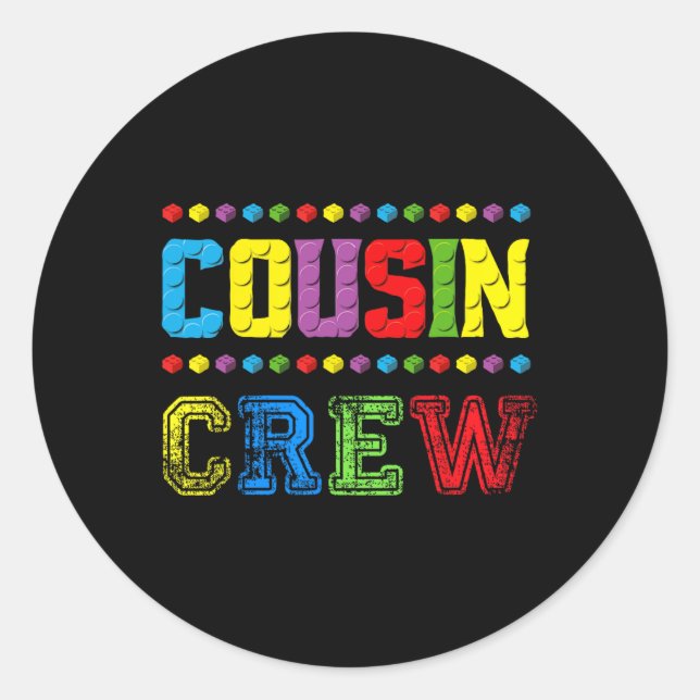 Adesivo Cousin Crew Building Blocks Master Builder Brick T (Frente)