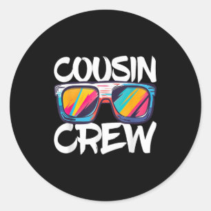 Adesivo Cousin Crew Camisa Adultos Crianças Correspondente