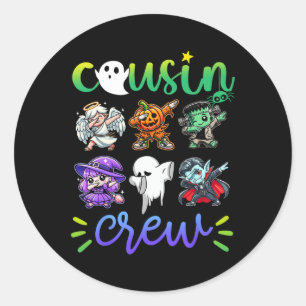 Adesivo Cousin Crew Dabbing Halloween Boys Skeleton Zombie