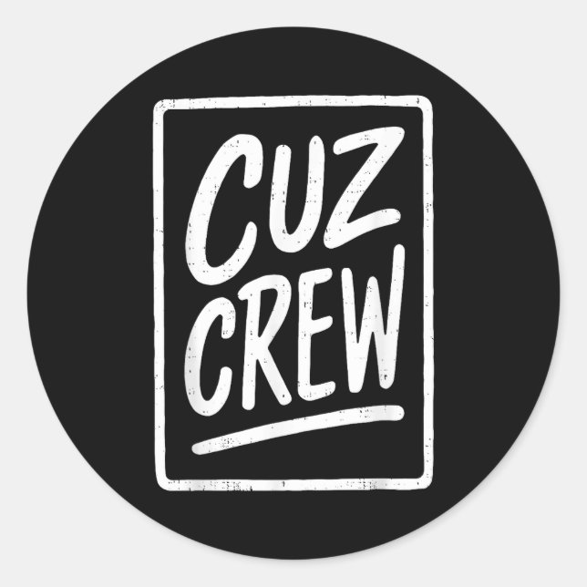 Adesivo Cousin Crew Family Matching Funny Cousin Squad Tee (Frente)