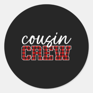Adesivo Cousin Crew Kids Primos Família de Natal