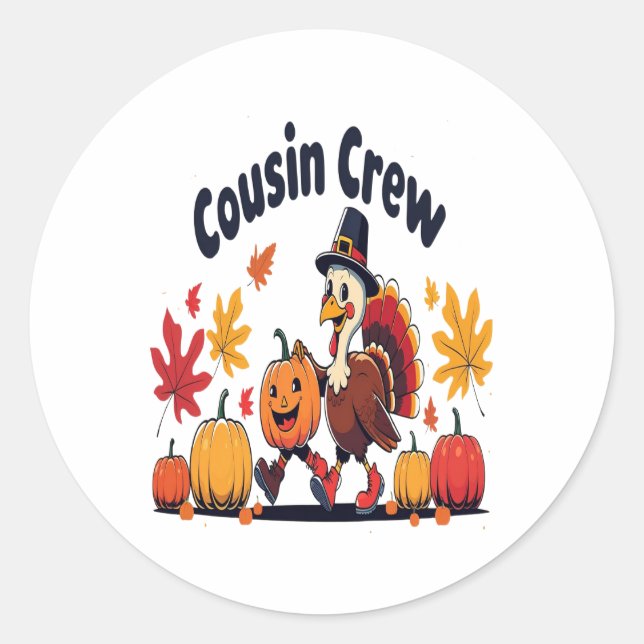 Adesivo Cousin Crew Pumpkin (Frente)