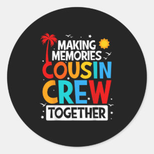 Adesivo Cousin Crew Summer Vacing Beach Family Trips Mat